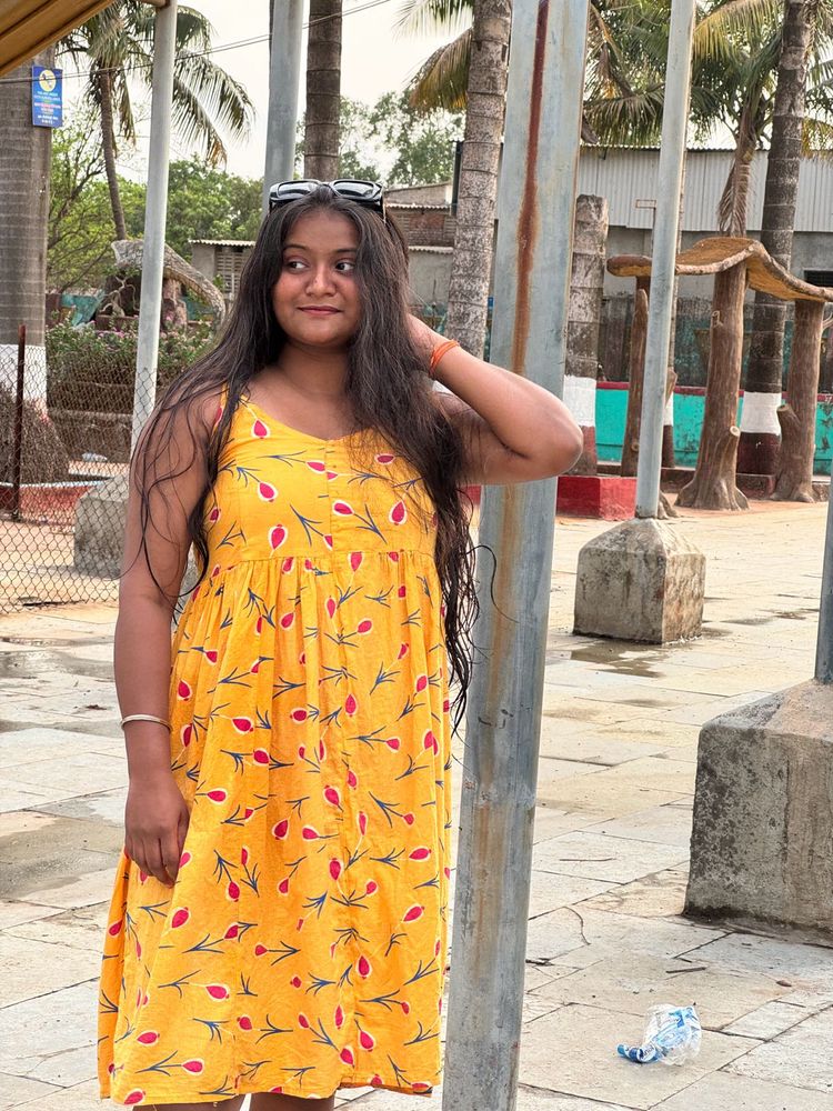 Sunny Vibes Yellow One-Piece Frock | Comfy&amp;preety