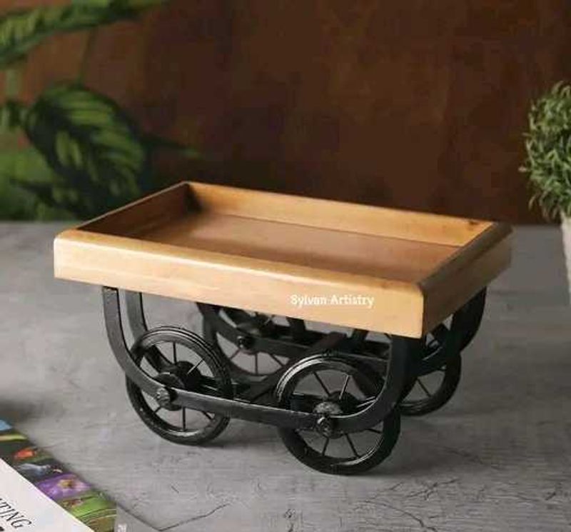 Wooden Serving Tray| Cart Design Type|