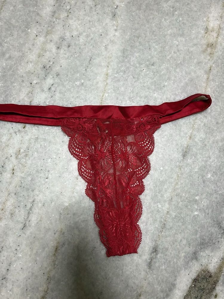 Red Lace Thong