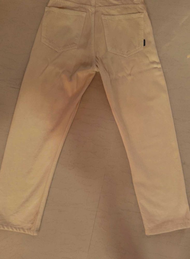 Beige Casual Pants/# Stright Fit Jeans/Cotton/S-29