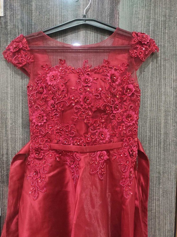 Red Party Wear Gown