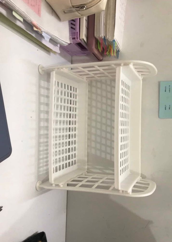 While Plastic Storage Organiser