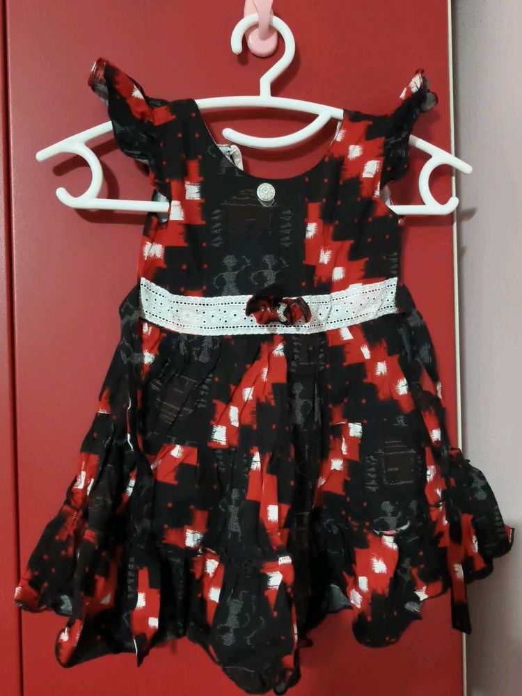Cute Baby Girl Dress in Sambalpuri Pattern