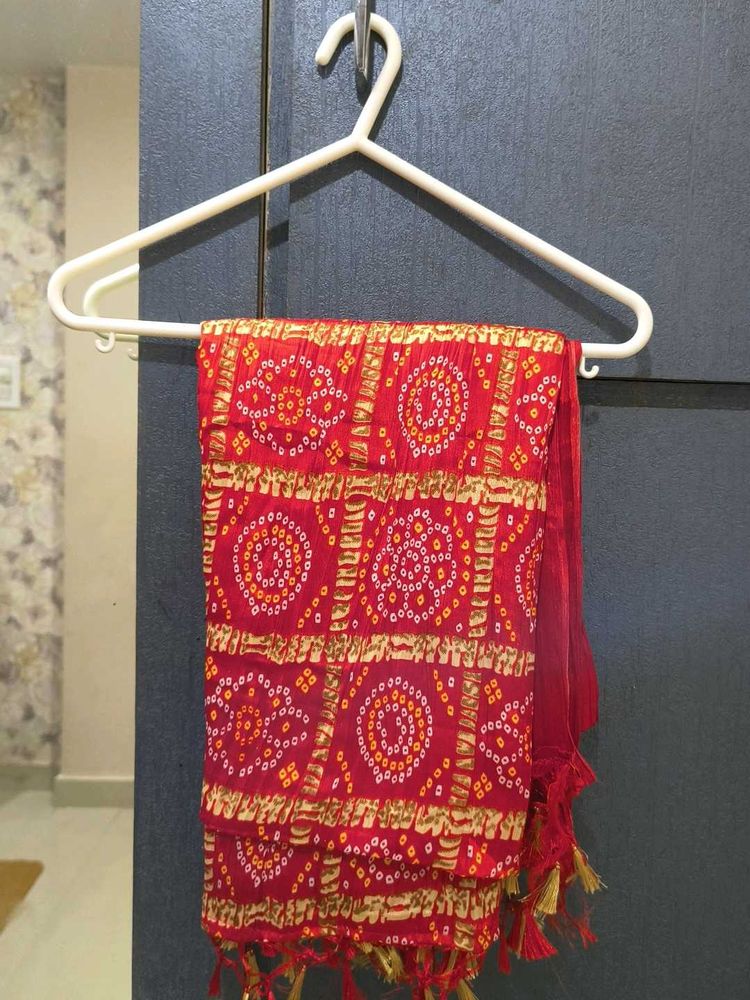 Red Bandhani Dupatta