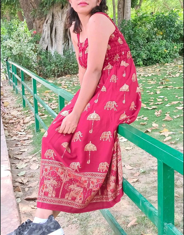 New Maroon Dress
