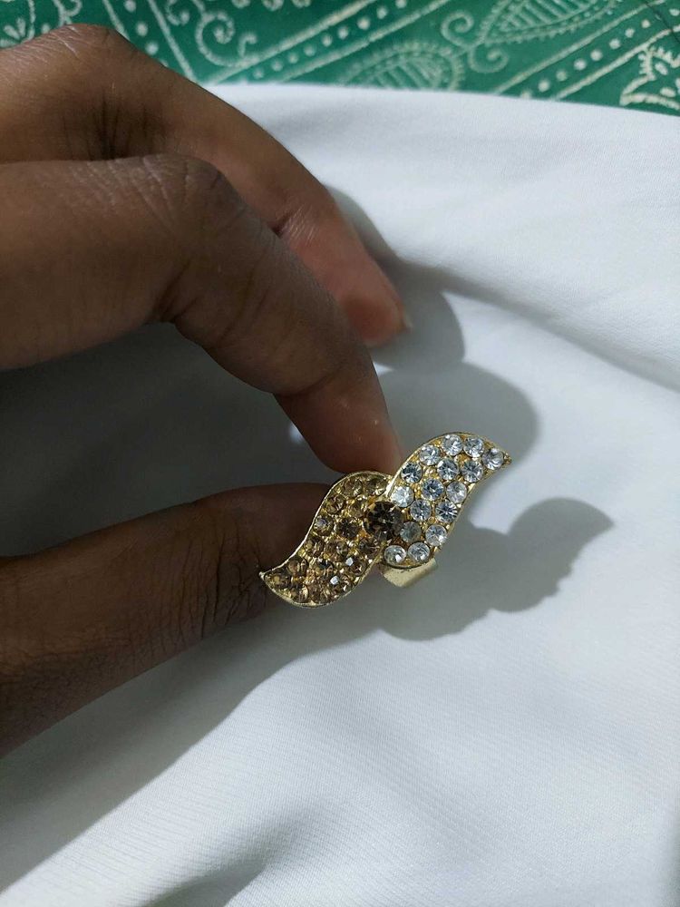 Rhinestone Mustache Ring