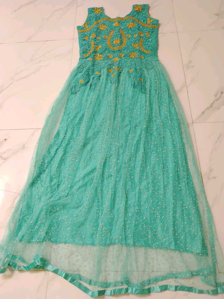 Aqua Embellished Gown