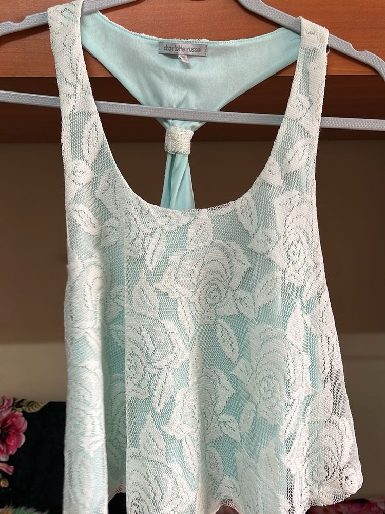 Lace Floral Tank Top