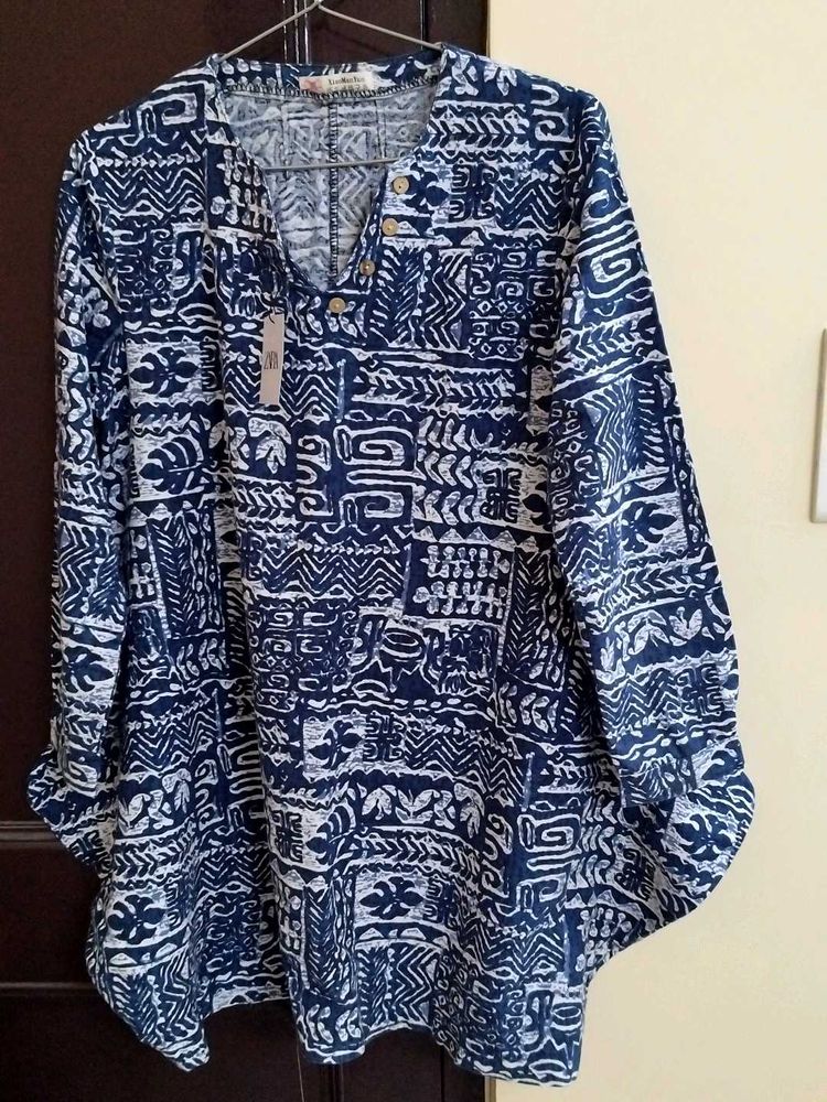 Sale🔥Cotton Korean Top In Blue Colour