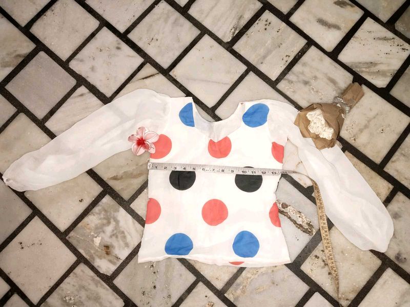 Polka Dot Long Sleeve Top