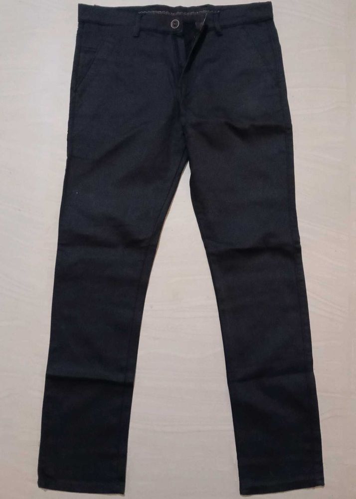SUPERDRY Men Regular Fit Cotton Silk Trousers