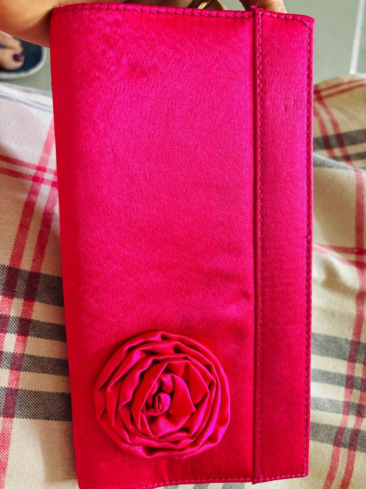 Sexy Hot Pink Clutch Party Wear