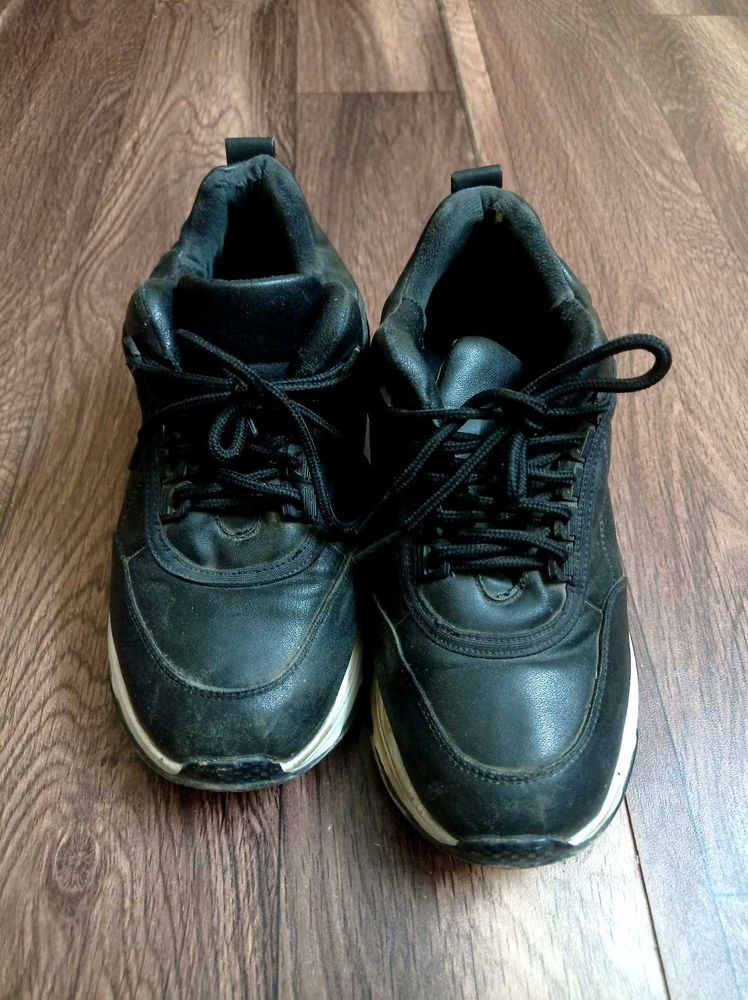 High Platform Leather Shoes