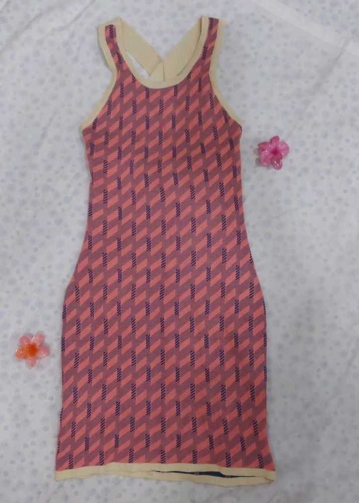 Patterned Bodycon Mini Dress