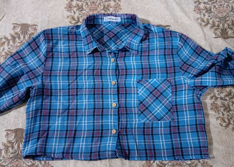 Regular Fit Checkered Shirt For Women