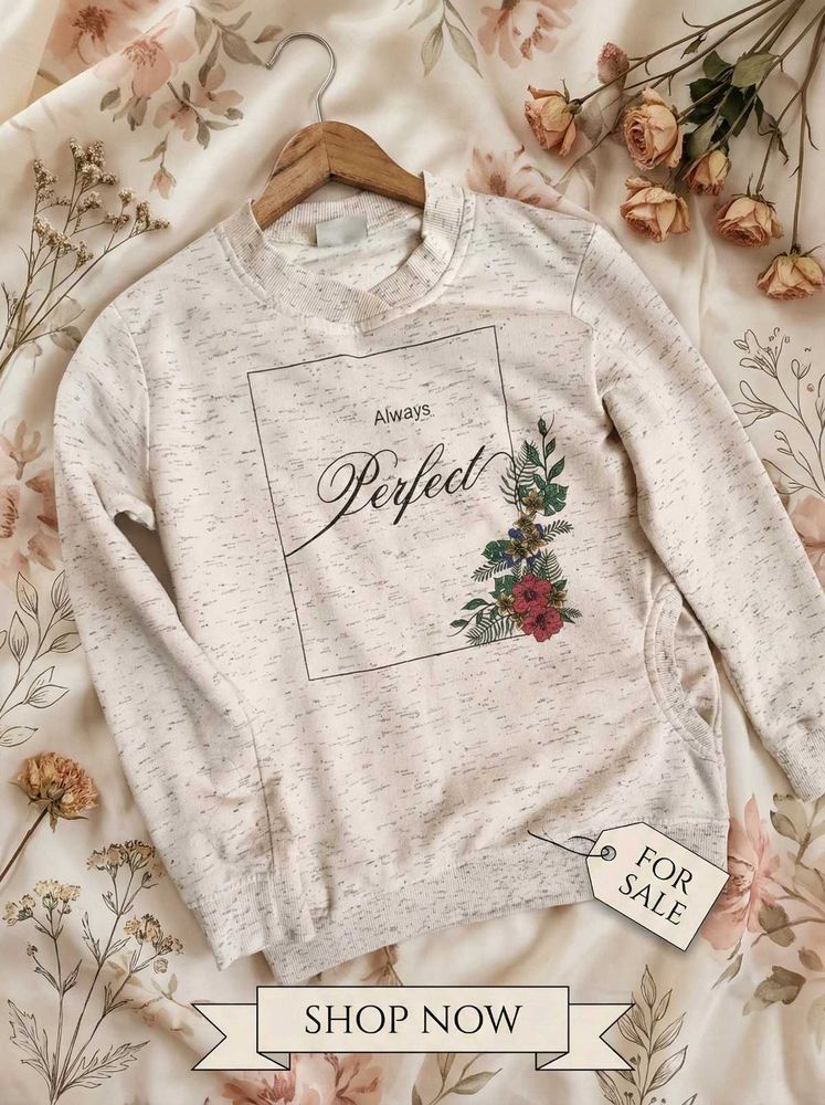 Cherokee Perfectly Floral Graphic Sweatshirt