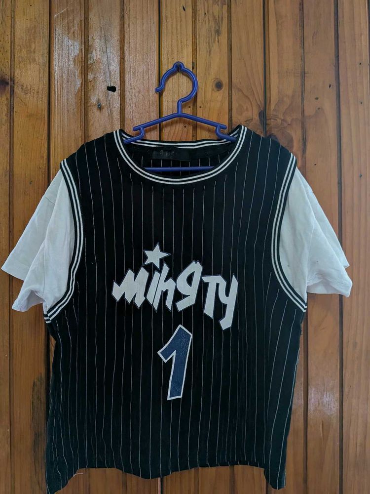 Striped Graphic T-Shirt- combo