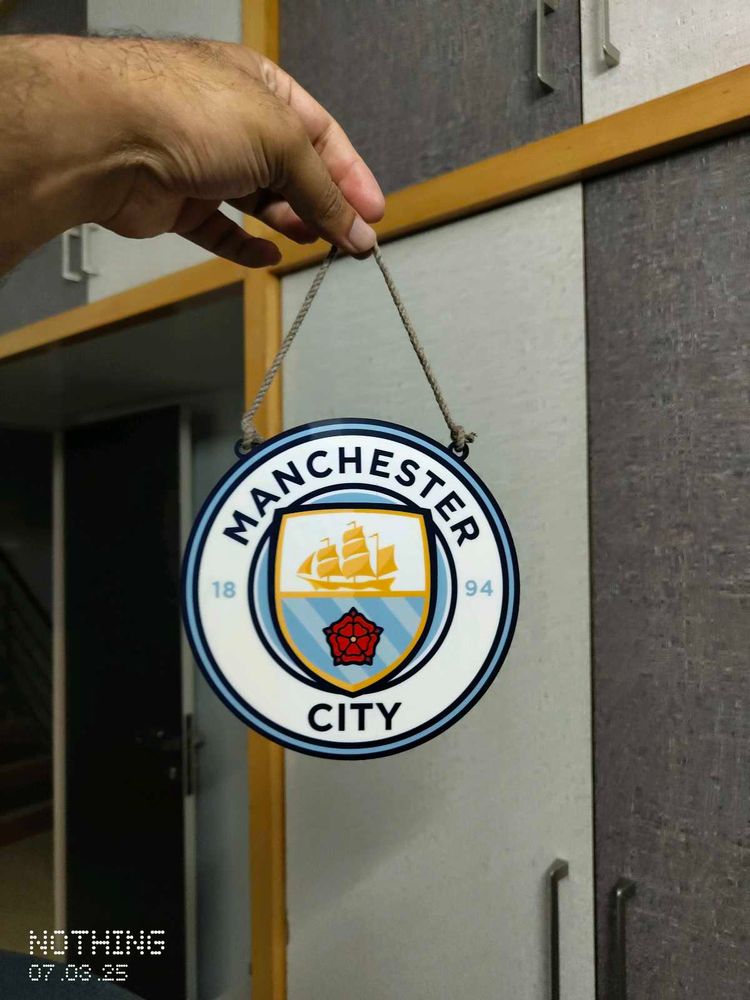 Bhai Please India Man. City Wooden Wall Hanging