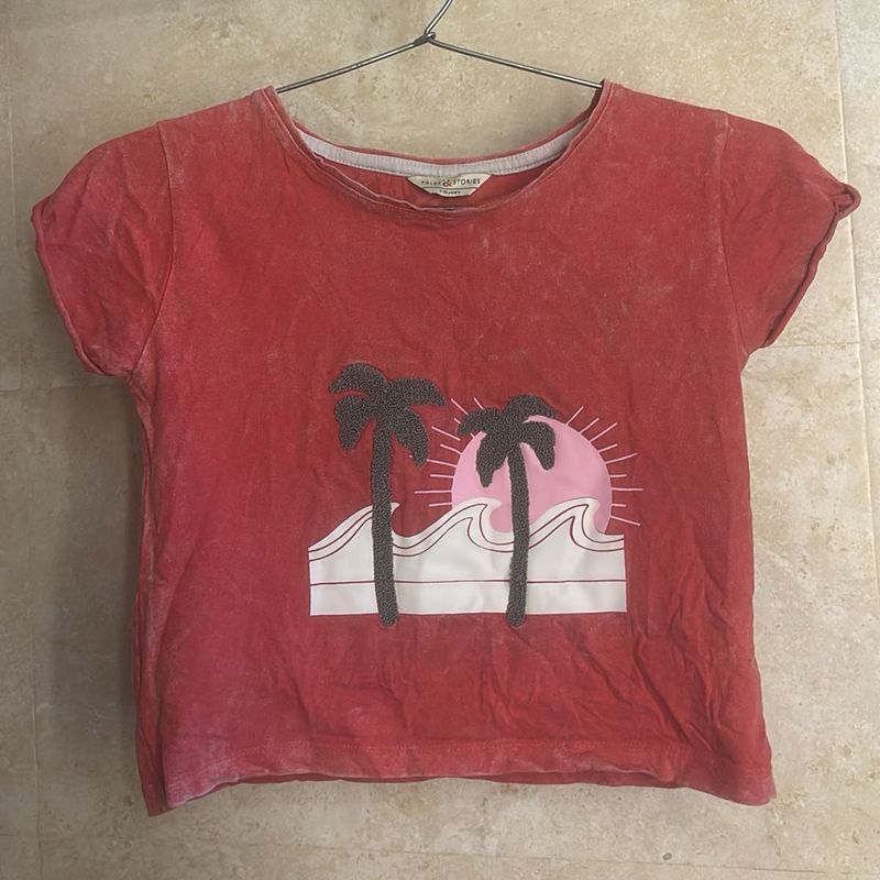 Coral Crop Top