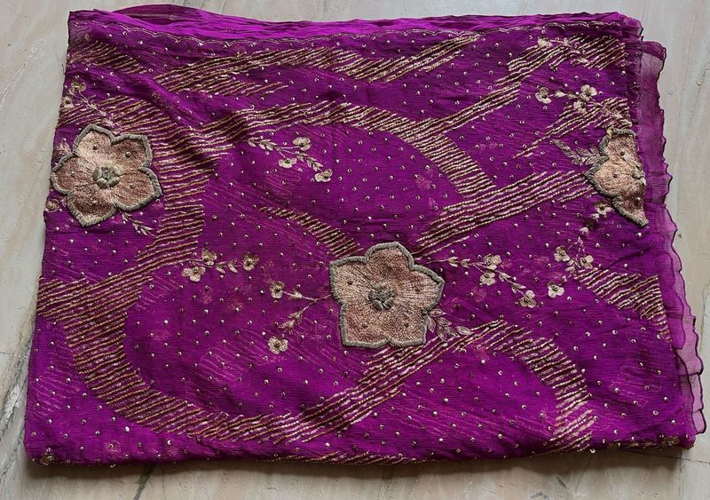 Dec Sale🔥Royal Purple Embroided Dupatta