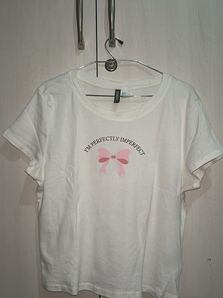 H&amp;M bow tshirt
