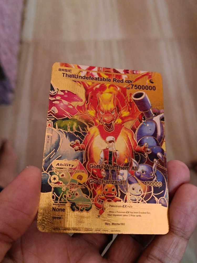 Charizard Pokemon Card hp 7500000
