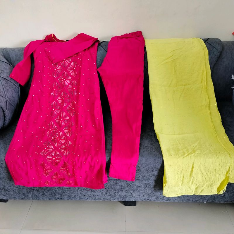 Rose Pink Kurta Set New