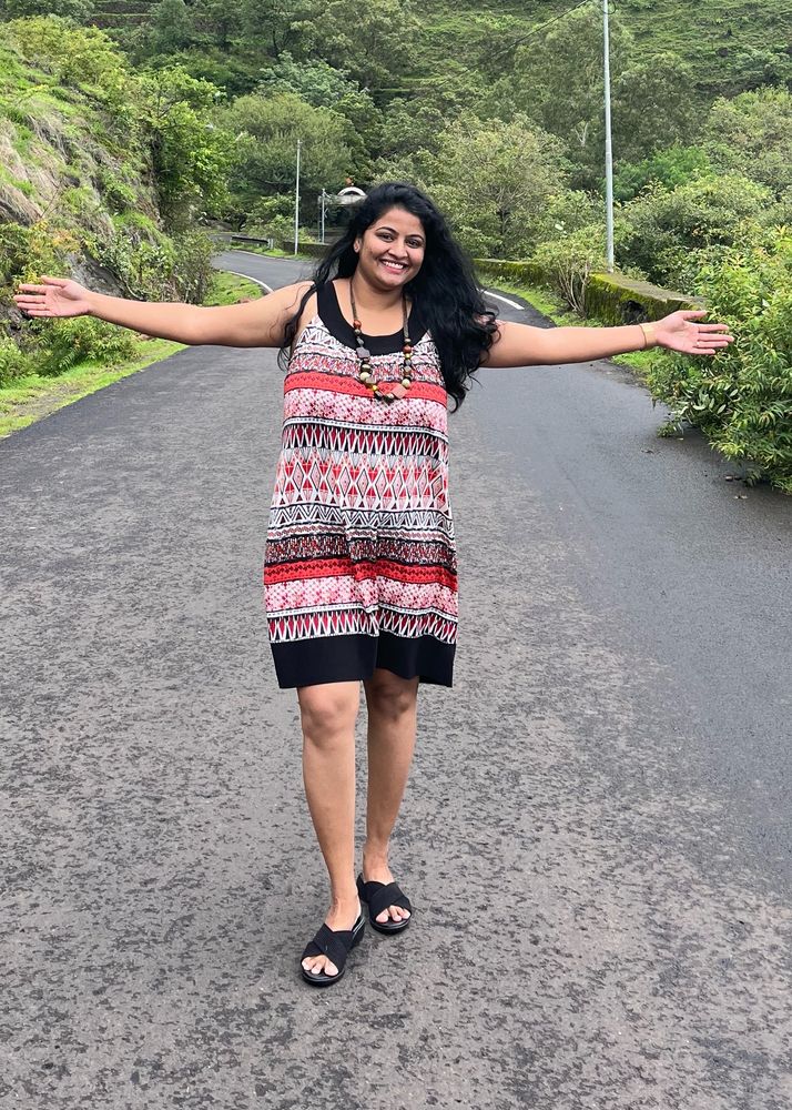 Beautiful Red And Black Shirt Dress