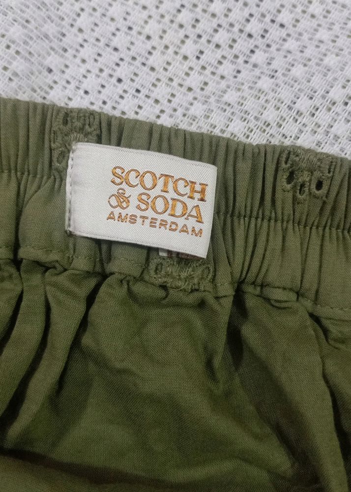 Mehndi Colour Mini Skirt