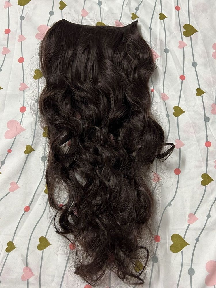24 Inch Wavy Dark Brown Clip In  Hair Extension