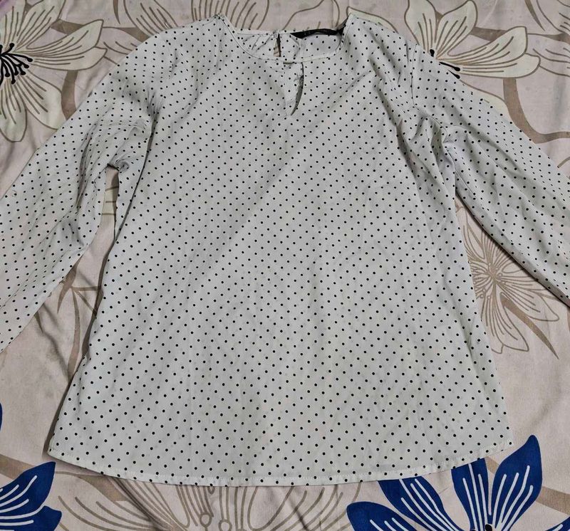 Polka Dot Long Sleeve Top