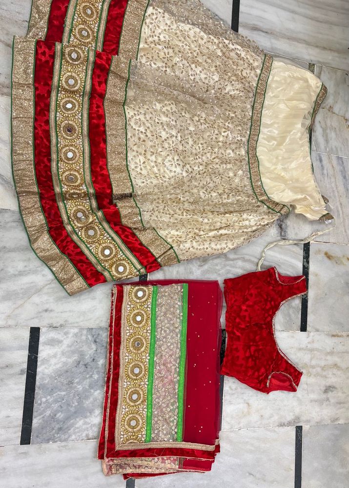 Red Lehenga choli with dupatta- fully stitched