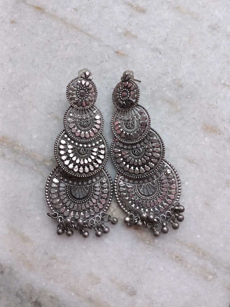 Silver Tone Dangle Earrings