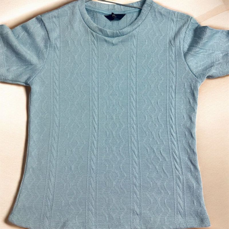 Max - Light Blue Knit Top