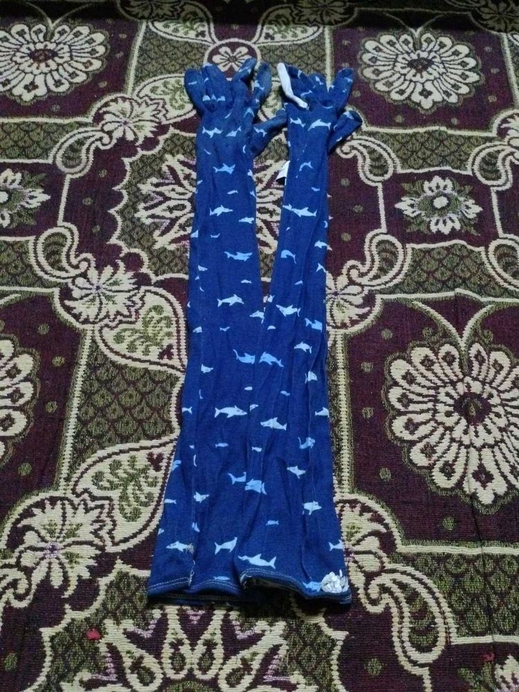 Cotton Shark Print Baby Romper