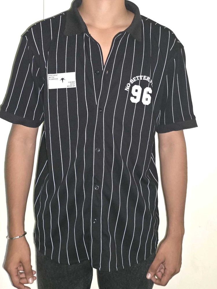 Striped Button-Down Shirt