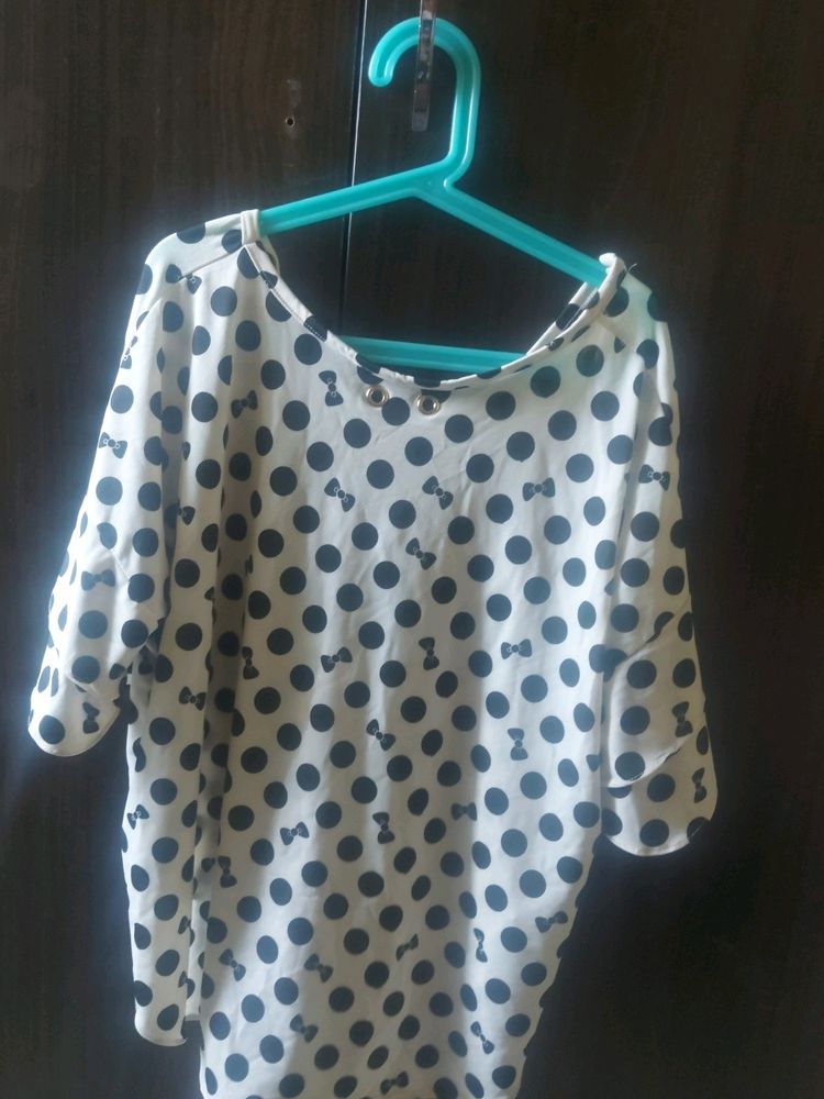 Asymmetrical White Top With Back Lace