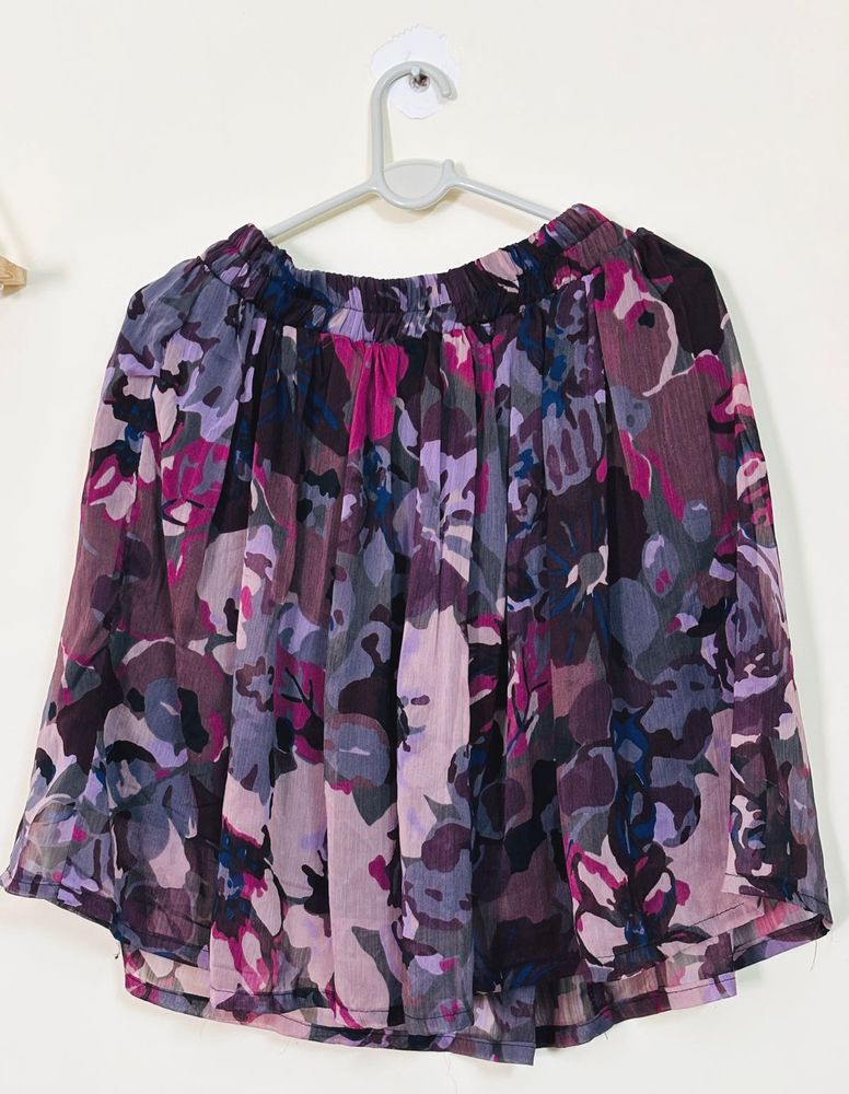 Floral Print Mini Skirt