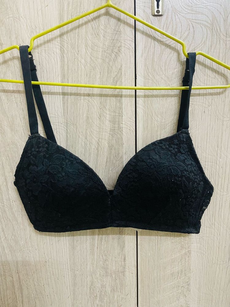 Black Lace Bra
