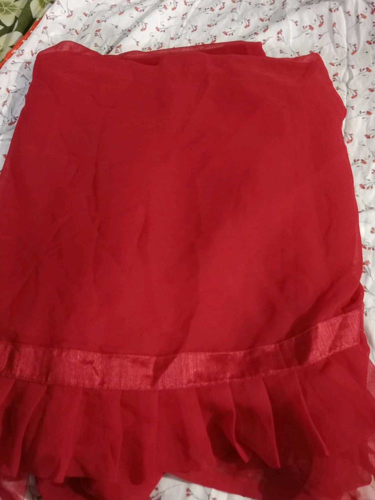 Red Georget Saree Blouse