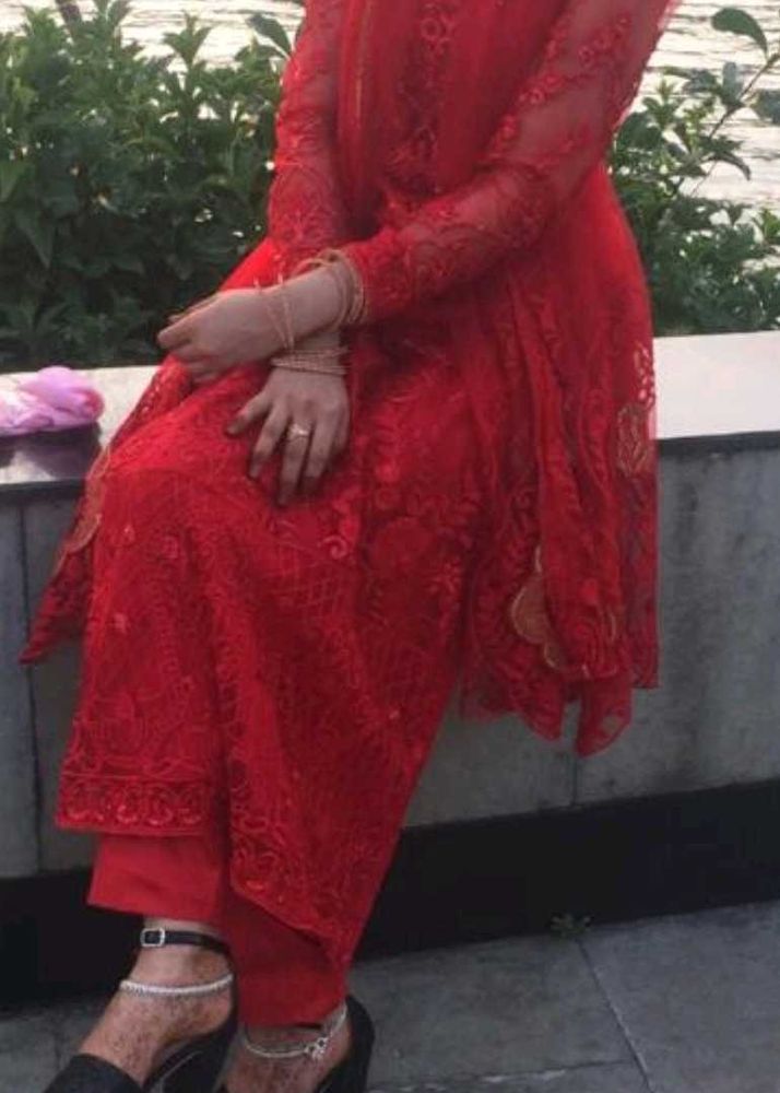 Red Pakistani Suit