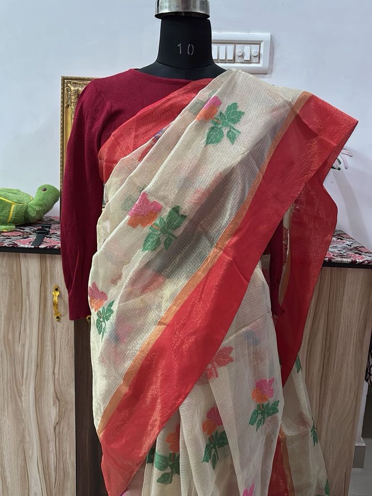Elegant Floral Saree