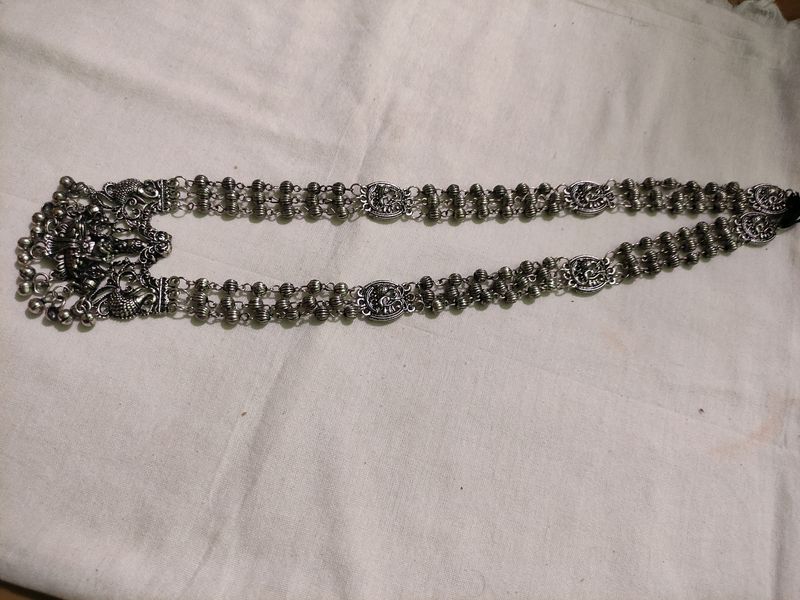 Lakshmi Devi Silver Necklace