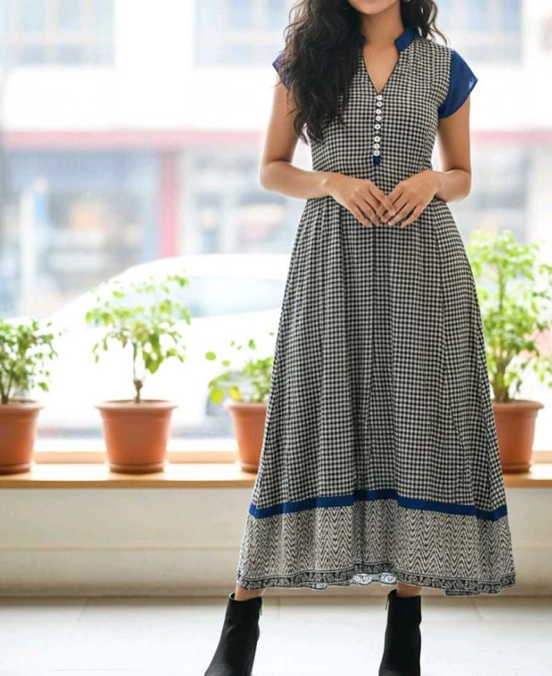 Checkered Midi Dress