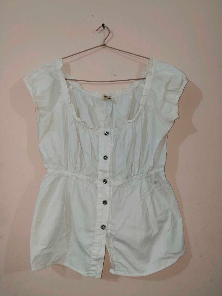 Korean Style White Top