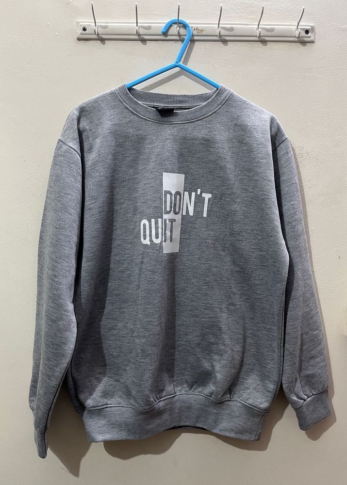 Gray Graphic Print Sweatshirt