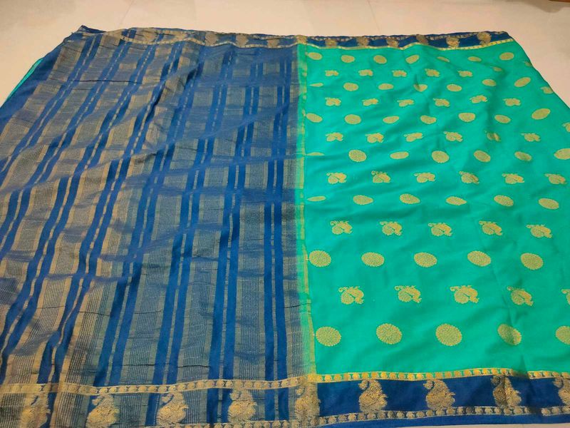 Elegant Teal Saree