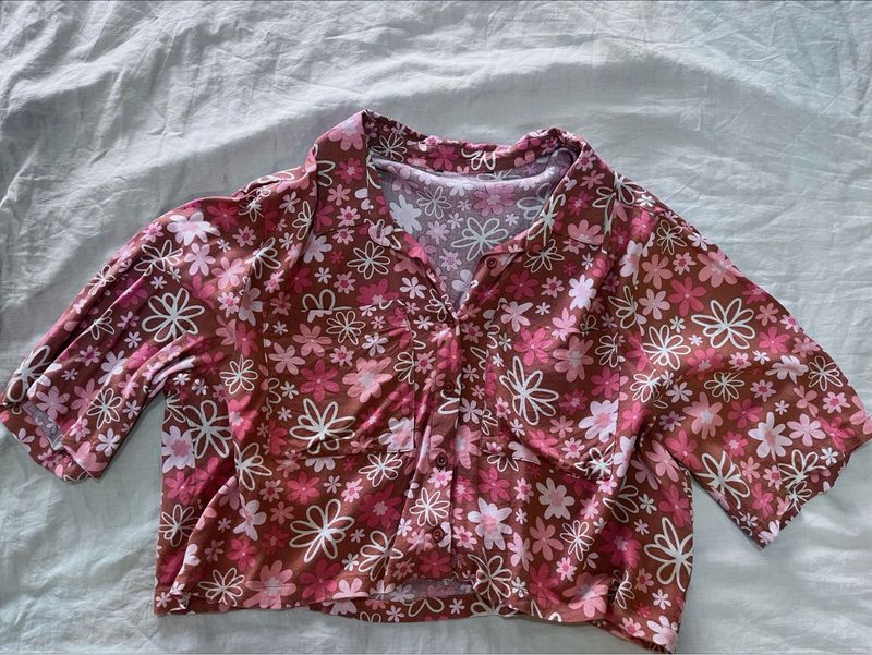 Floral Print Crop Top