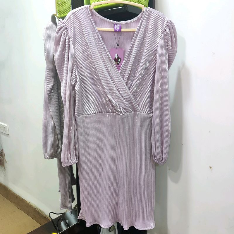 Mauve/Laevender Color Glitter Dress