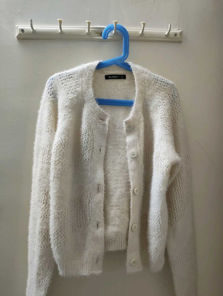 Fluffy Knit Cardigan